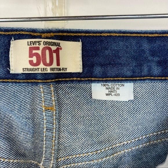 Levi’s Dark Wash 501 Straight Leg Men’s Jeans - Picture 13 of 13